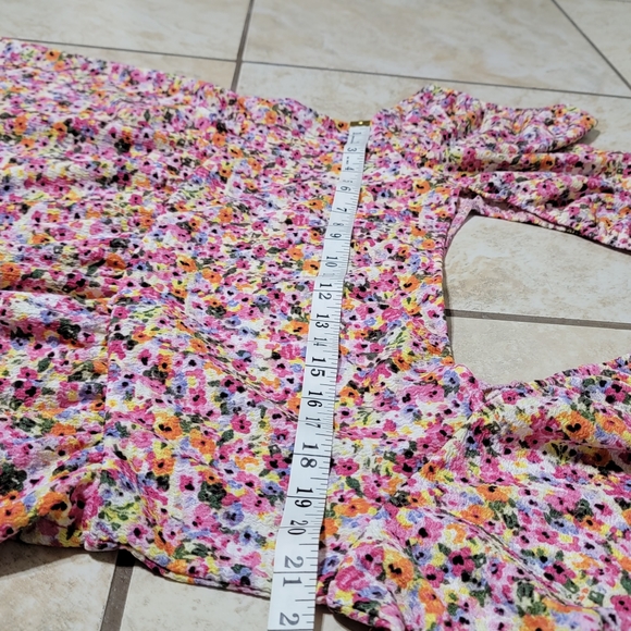 Primark NWT Floral Boho Balloon Sleeve Mini Dress Women's Size XL - Picture 15 of 16